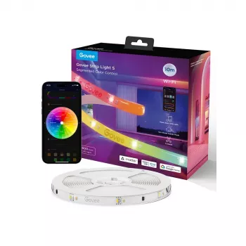 Striscia LED intelligente Govee Strip Light S segmentata, Wi‑Fi/Bluetooth, 5 m, 24 V, 36 W