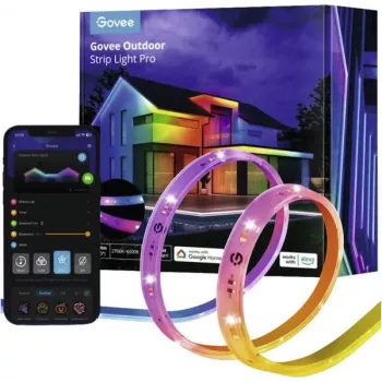 Govee H70A1 striscia LED da esterno RGBIC+bianco caldo 10m Wi‑Fi Bluetooth