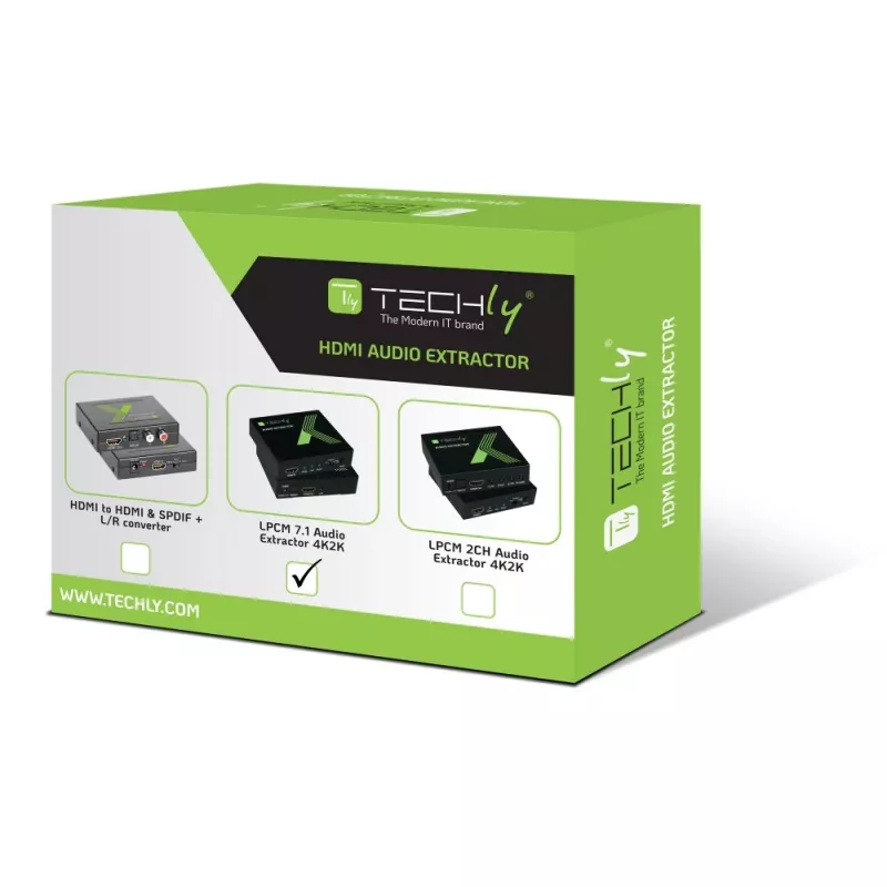 Estrattore audio Techly 7.1 LPCM HDMI 4K UHD 3D IDATA HDMI-EA74K