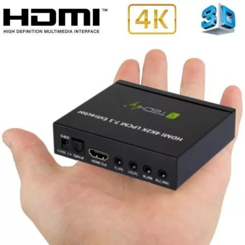 Estrattore audio Techly 7.1 LPCM HDMI 4K UHD 3D IDATA HDMI-EA74K