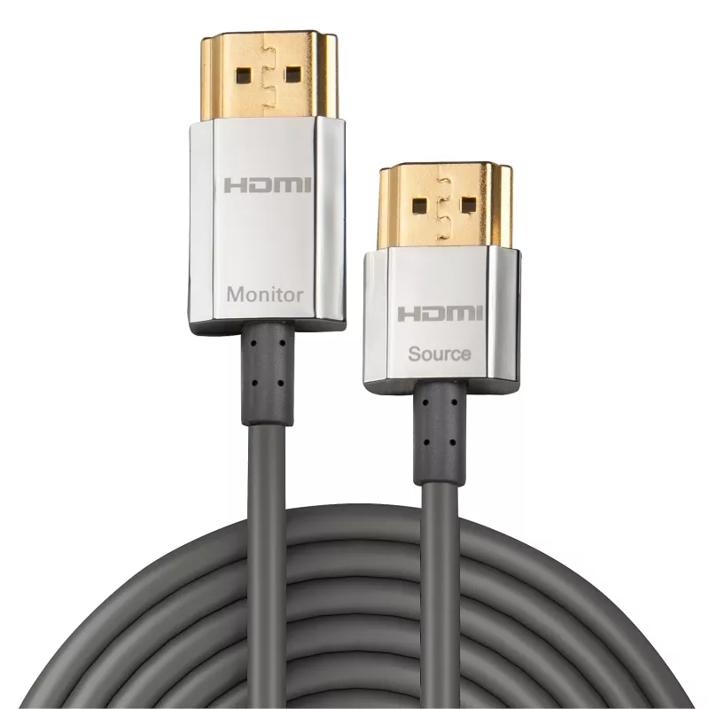 Cavo HDMI Lindy 4,5 m CROMO slim High Speed con Ethernet, 4,5 m, HDMI Type-A (standard), HDMI Type-A (standard), 3D, nero, oro, argento