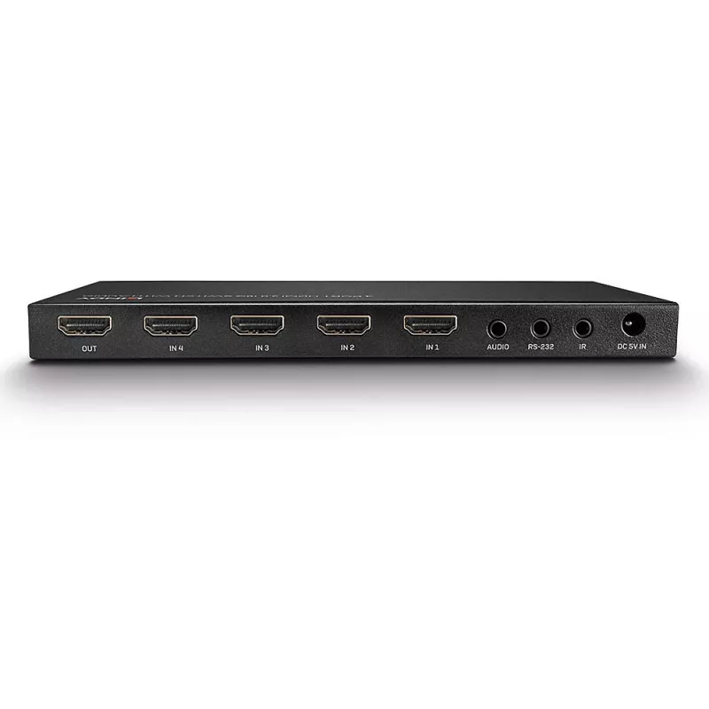 Lindy 38249 switch HDMI 2.0 18G a 4 porte con audio, da scrivania