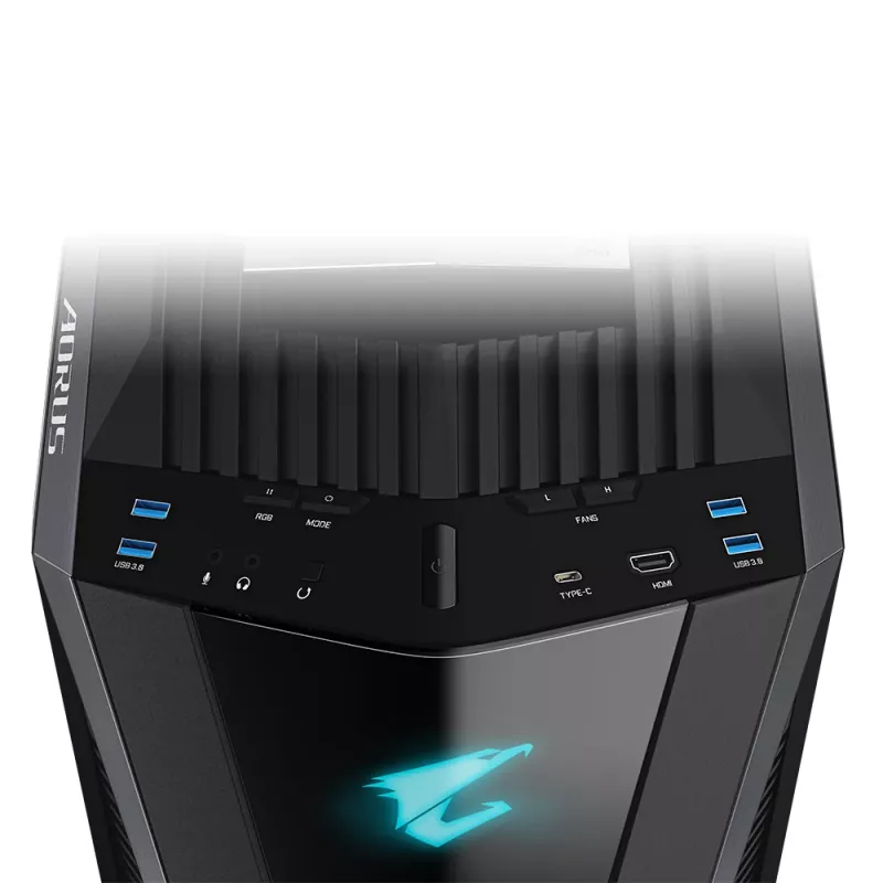 Case PC GIGABYTE AORUS C700 GLASS – Full-Tower, supporta fino a E-ATX e radiatori da 420 mm, 5 ventole da 120 mm preinstallate, USB 3.1 Type-C, RGB Fusion
