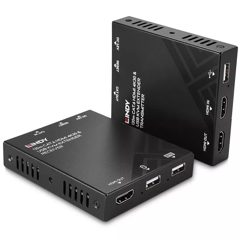 Estensore KVM Lindy 120 m Cat.6 HDMI e USB trasmettitore e ricevitore