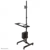 Neomounts FPMA-MOBILE1700 postazione di lavoro mobile, 10-32 pollici (25,4-81,3 cm), max. 8 kg, VESA 75x75-100x100, altezza 94-175 cm, acciaio, nera