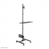 Neomounts FPMA-MOBILE1700 postazione di lavoro mobile, 10-32 pollici (25,4-81,3 cm), max. 8 kg, VESA 75x75-100x100, altezza 94-175 cm, acciaio, nera