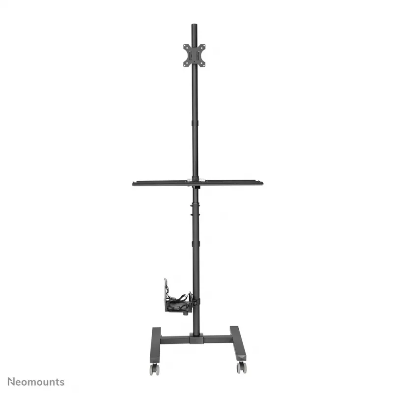 Neomounts FPMA-MOBILE1700 postazione di lavoro mobile, 10-32 pollici (25,4-81,3 cm), max. 8 kg, VESA 75x75-100x100, altezza 94-175 cm, acciaio, nera