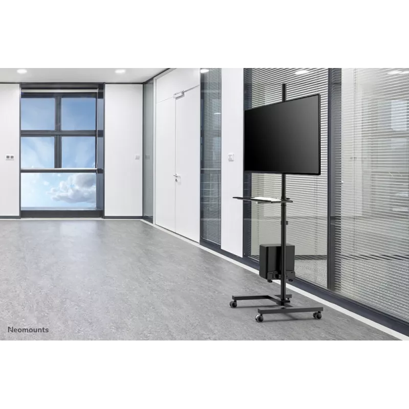 Neomounts FPMA-MOBILE1700 postazione di lavoro mobile, 10-32 pollici (25,4-81,3 cm), max. 8 kg, VESA 75x75-100x100, altezza 94-175 cm, acciaio, nera