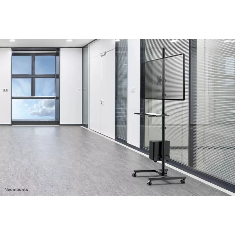 Neomounts FPMA-MOBILE1700 postazione di lavoro mobile, 10-32 pollici (25,4-81,3 cm), max. 8 kg, VESA 75x75-100x100, altezza 94-175 cm, acciaio, nera