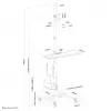 Neomounts FPMA-MOBILE1700 postazione di lavoro mobile, 10-32 pollici (25,4-81,3 cm), max. 8 kg, VESA 75x75-100x100, altezza 94-175 cm, acciaio, nera