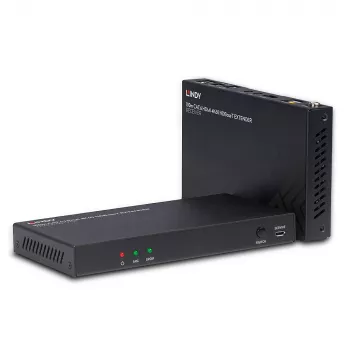 Set extender HDMI trasmettitore e ricevitore Lindy 100 m Cat.6 4K60 audio IR RS-232