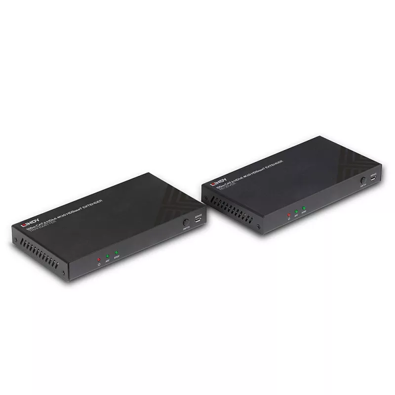 Set extender HDMI trasmettitore e ricevitore Lindy 100 m Cat.6 4K60 audio IR RS-232