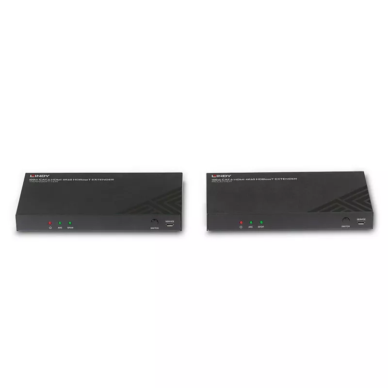 Set extender HDMI trasmettitore e ricevitore Lindy 100 m Cat.6 4K60 audio IR RS-232