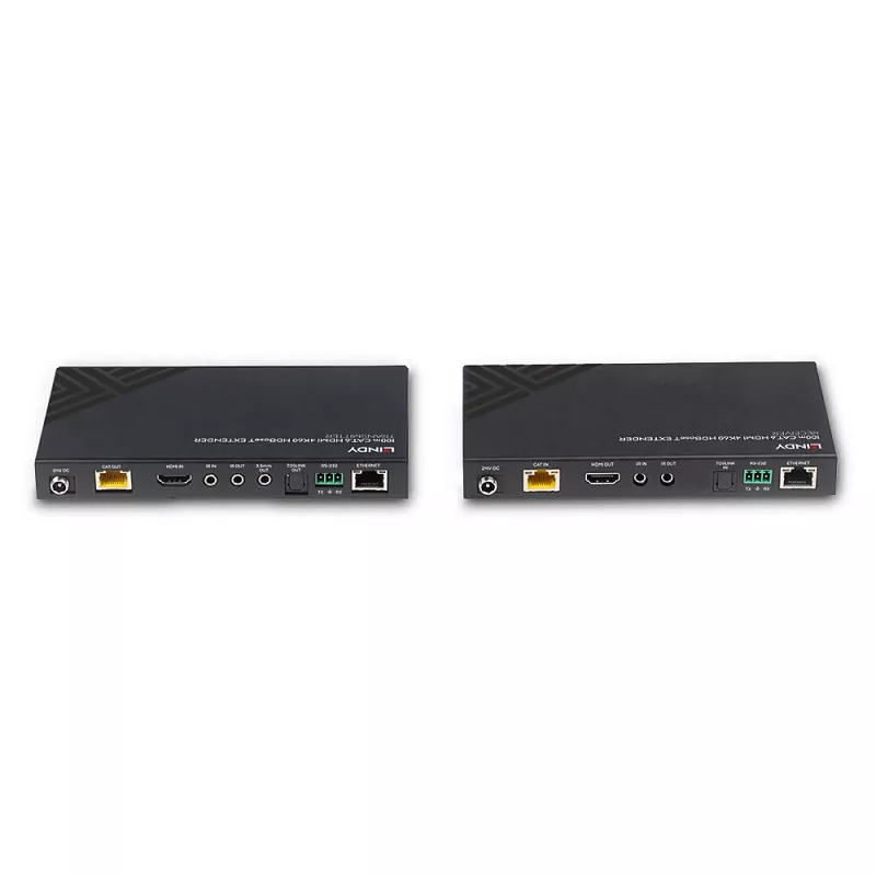 Set extender HDMI trasmettitore e ricevitore Lindy 100 m Cat.6 4K60 audio IR RS-232