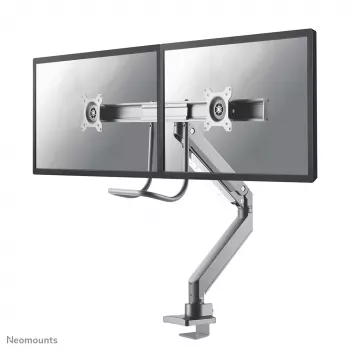 Braccio per monitor Neomounts NM-D775DXSILVER 10-32 pollici - molla a gas - Topfix - arresto a 180°