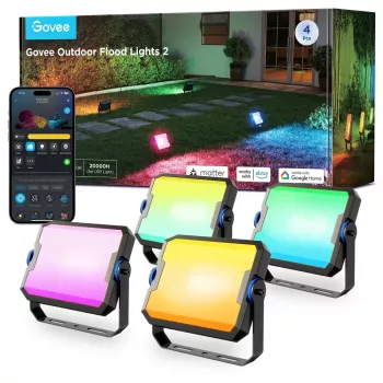 Illuminazione da giardino smart Govee H8057 Wi‑Fi/Bluetooth, nero, 148×68,9×72,4 mm, 11 kWh/1000h