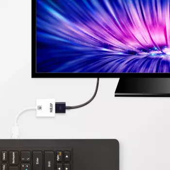 Convertitore attivo DisplayPort-HDMI ATEN 4K, 3D, fino a 3840 x 2160 @30Hz