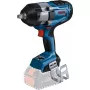 Bosch GDS 18V-1000 Professional BITURBO 06019J8300 avvitatore a massa battente a batteria, 18 V, 1/2", senza batteria e caricabatterie, blu/nero