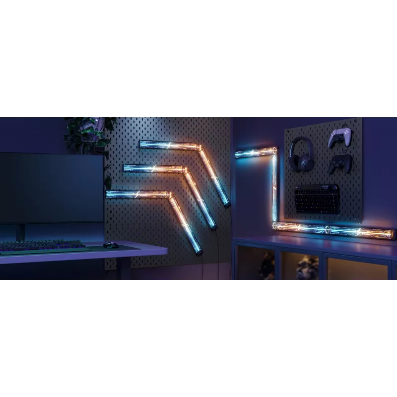 Lampada da parete smart Govee Gaming Wall Lights (4+1) – WLAN/Bluetooth, multicolore, 4 pezzi, 370×45×30 mm