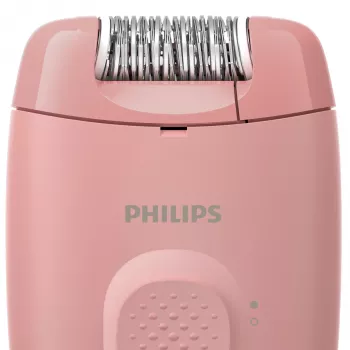 Epilatore Philips BRE227/00 con filo rosa — funzione massaggio, alimentazione a rete, con spazzola per la pulizia