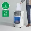 Distruggidocumenti Leitz IQ OptiMax Small Office 350 a microtaglio livello di sicurezza P5 22 L – bianco