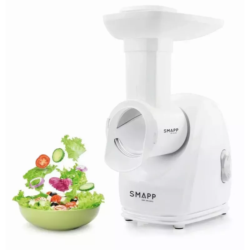 Tritacarne elettrico SMAPP 489.81, 2000 W, 3 dischi forati (2,7–8 mm), bianco