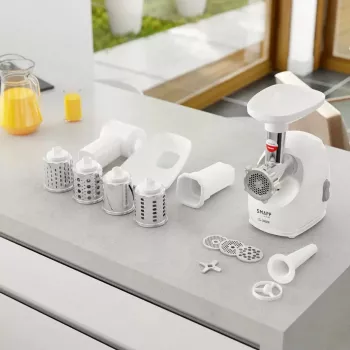 Tritacarne elettrico SMAPP 489.81, 2000 W, 3 dischi forati (2,7–8 mm), bianco