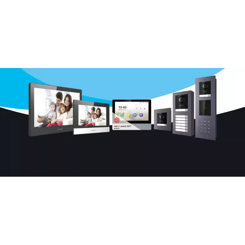 Hikvision DS-KD-TDM modulo display touch con lettore di schede Mifare, 480x480 IPS, per postazione esterna modulare KD8 Series Pro