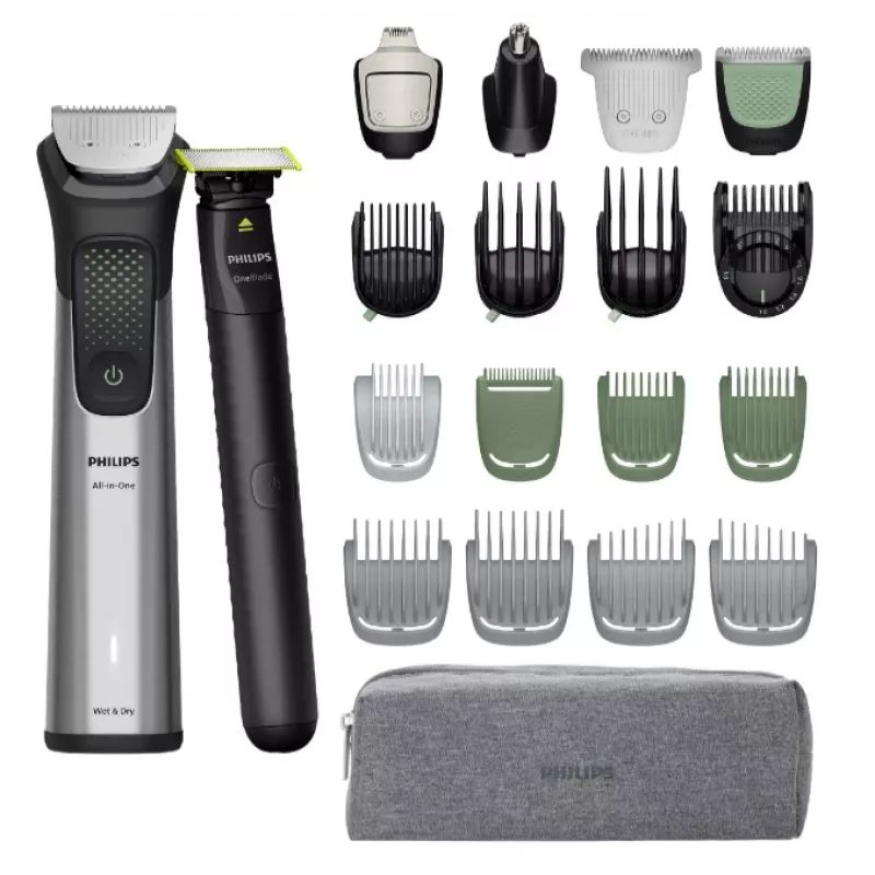 Trimmer All-in-One Philips 9000 Series MG9557/15 20-in-1 argento 120 min. di autonomia della batteria