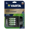 Caricabatterie intelligente VARTA LCD Smart Charger+ con 4 batterie AA 2100 mAh