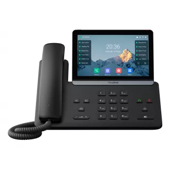 Telefono IP Yealink SIP-T87W — LCD 7 inch 800×480, cornetta cablata e cordless, rubrica 1000 voci, codec G.711/G.723/G.726/G.729