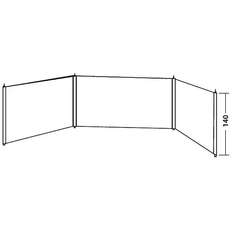 Frangiare Easy Camp 120330 grigio poliestere 5000mm x 1400mm