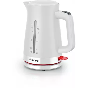 Bollitore elettrico Bosch TWK3M121 — 1,7 L, 2400 W, bianco, corpo in plastica