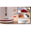 Bollitore elettrico Bosch TWK3M121 — 1,7 L, 2400 W, bianco, corpo in plastica