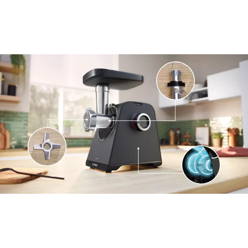 Tritacarne Bosch Serie 4 MFWS450B 500 W, 2,5 kg/min, 2 velocità, nero