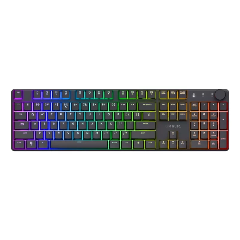 Trust GXT 868 Torix Tastiera Gaming USB + RF Wireless + Bluetooth QWERTY US English nero