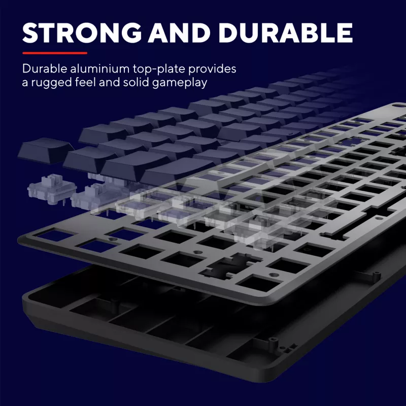 Trust GXT 868 Torix Tastiera Gaming USB + RF Wireless + Bluetooth QWERTY US English nero