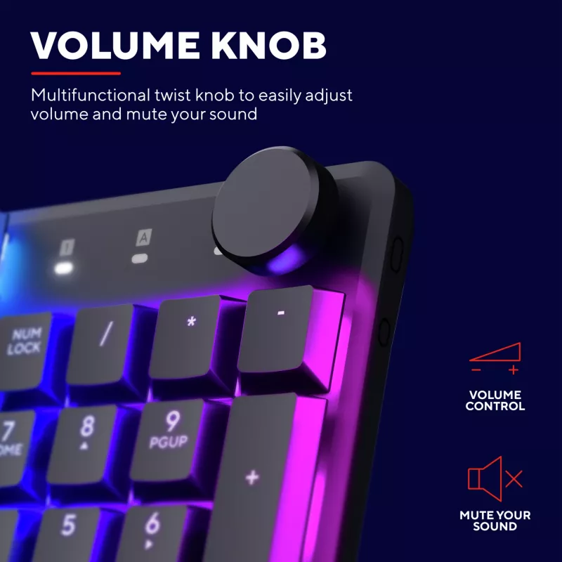 Trust GXT 868 Torix Tastiera Gaming USB + RF Wireless + Bluetooth QWERTY US English nero