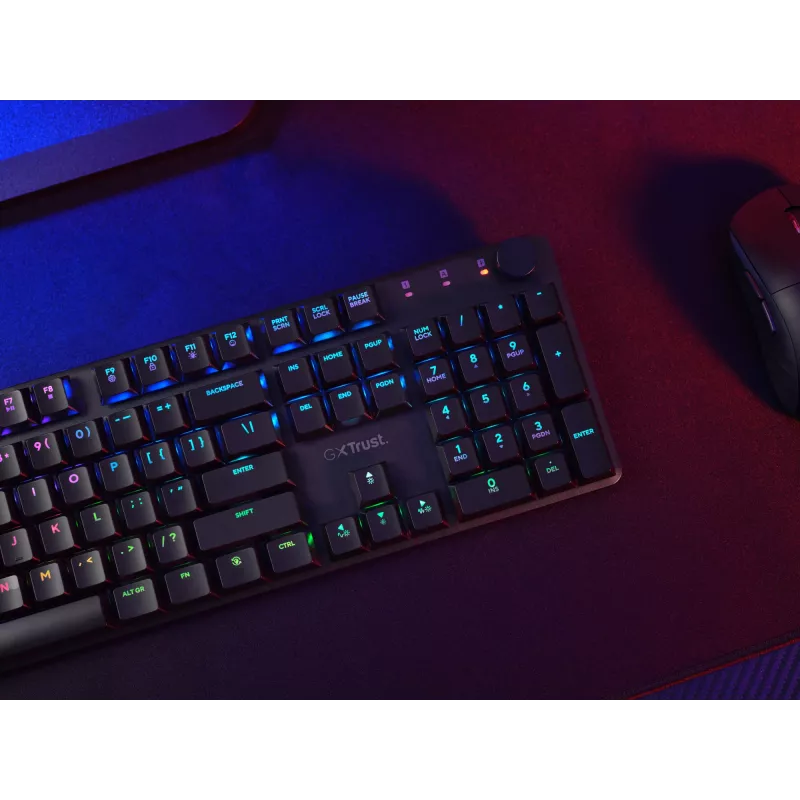Trust GXT 868 Torix Tastiera Gaming USB + RF Wireless + Bluetooth QWERTY US English nero