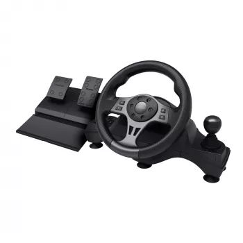 Trust GXT 289 Movi nero volante USB + pedale Nintendo Switch, PlayStation 4, Xbox One S, Xbox One X, Xbox Series S, Xbox Series X