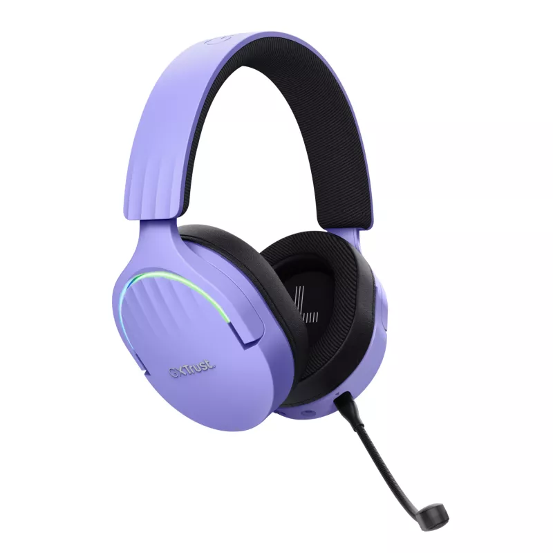 Trust GXT 491P FAYZO Headset con filo e senza fili fascia per la testa Gaming USB Type-A Bluetooth nero, viola