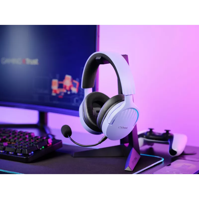 Trust GXT 491P FAYZO Headset con filo e senza fili fascia per la testa Gaming USB Type-A Bluetooth nero, viola