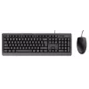 Trust Primo Tastiera, mouse incluso, universale, USB, QWERTY, US-English, nero