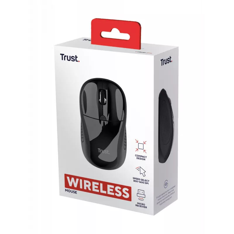Trust 24658 Mouse Office ambidestro RF Wireless ottico 1600 DPI