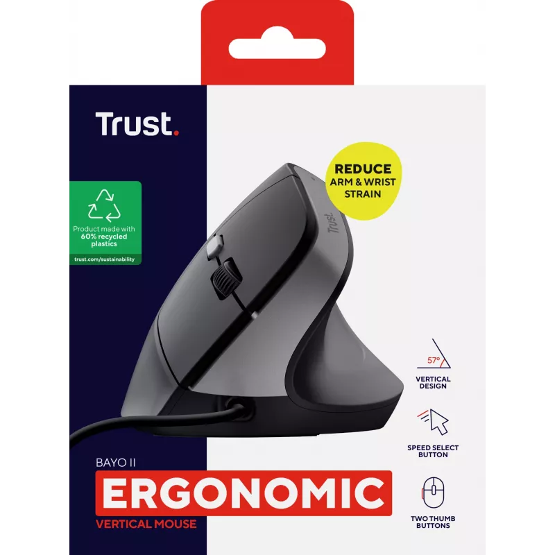 Trust Bayo II Mouse per destrorsi USB Type-A 2400 DPI