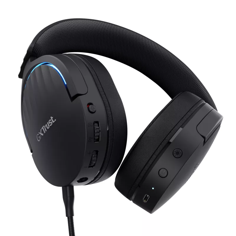 Trust GXT 491 Fayzo Headset con filo e senza fili fascia per la testa Gaming USB Type-C Bluetooth nero