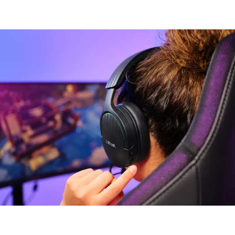 Trust GXT 491 Fayzo Headset con filo e senza fili fascia per la testa Gaming USB Type-C Bluetooth nero