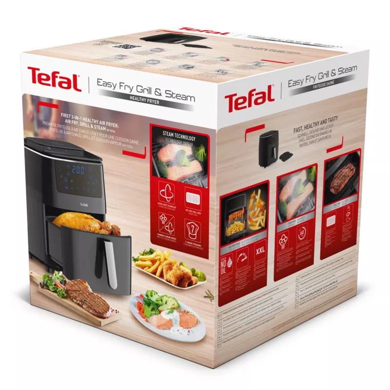 Friggitrice ad aria Tefal Easy Fry Grill & Steam FW2018 singola stand-alone 1700 W nero