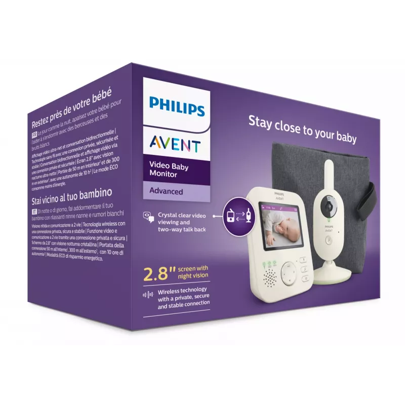 Telecamera Philips AVENT Babyphone SCD882/26 LED IR portata 300 m