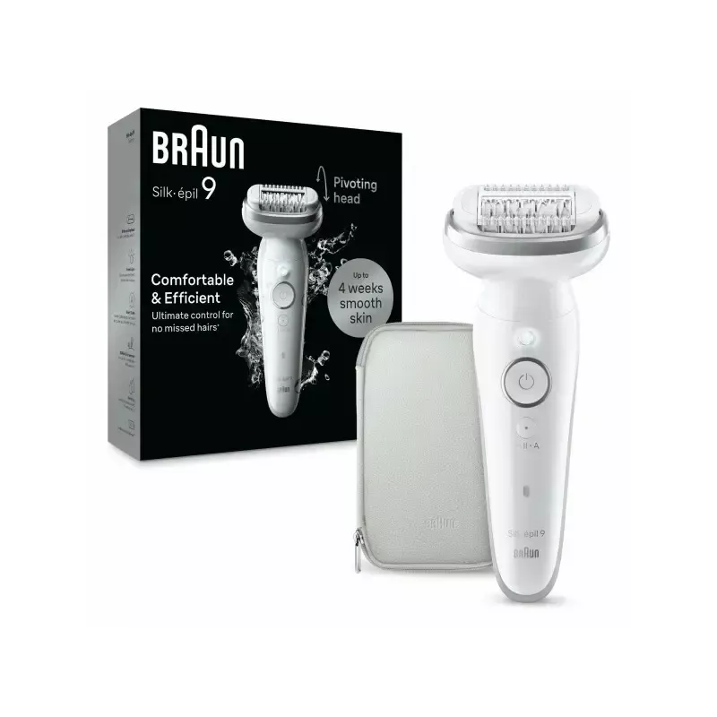 Epilatore Braun Silk-épil 9 9-011 40 pinzette argento bianco
